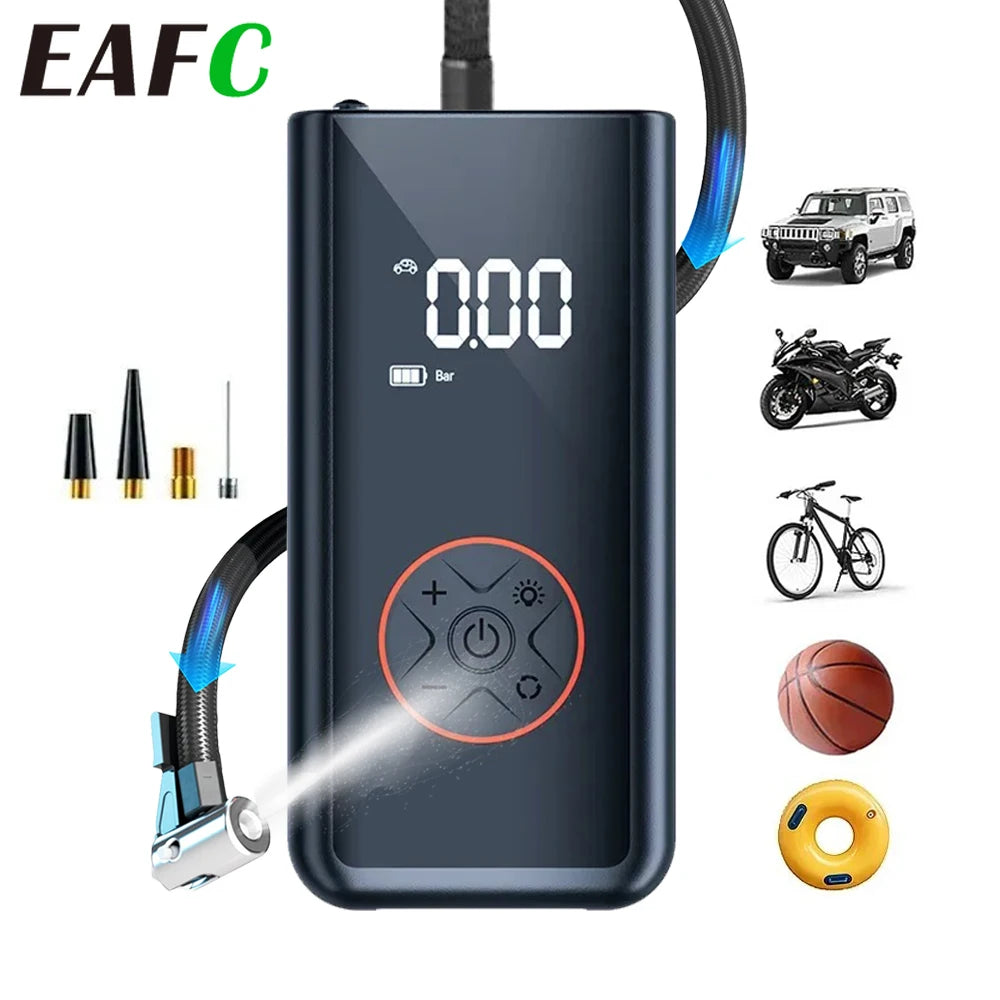 EAFC 6000mAh Air Pump Portable Automatic Compressor Wireless/Wired