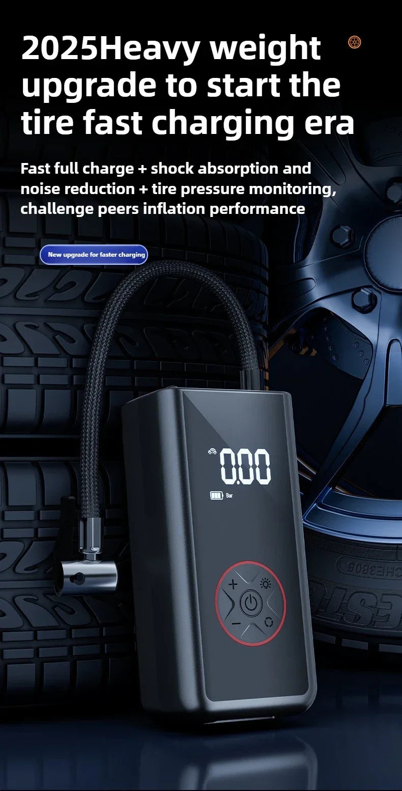 EAFC 6000mAh Air Pump Portable Automatic Compressor Wireless/Wired
