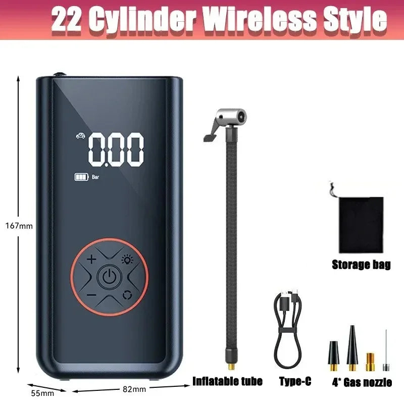 EAFC 6000mAh Air Pump Portable Automatic Compressor Wireless/Wired