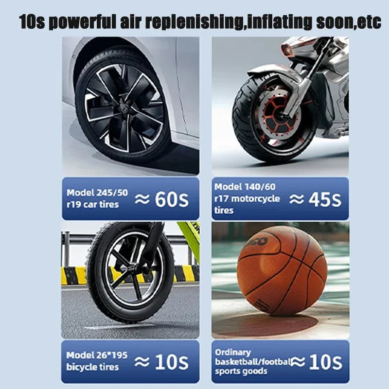 EAFC 6000mAh Air Pump Portable Automatic Compressor Wireless/Wired